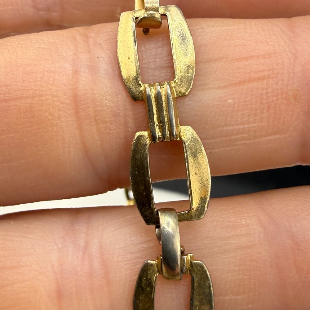 Vintage Equestrian Bracelet Essex Gold Tone Horse Bit 7" - Picture 2 of 11